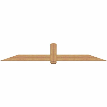 Ekena Millwork Eugene Smooth Timber Gable Bracket, Western Red Cedar, 96"W x 16"H x 3 1/2"D x 5 1/2"F, 4/12 Pitch GBW096X16X0406EUG00SWR